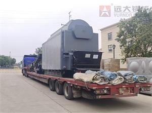DZL型4吨生物质颗粒蒸汽锅炉出口加纳