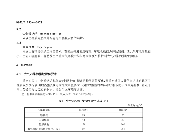 湖北省實施《生物質鍋爐大氣污染物排放標準》